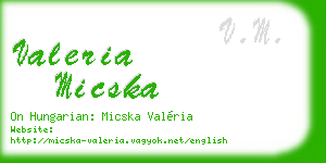 valeria micska business card