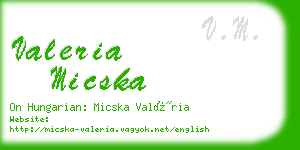 valeria micska business card